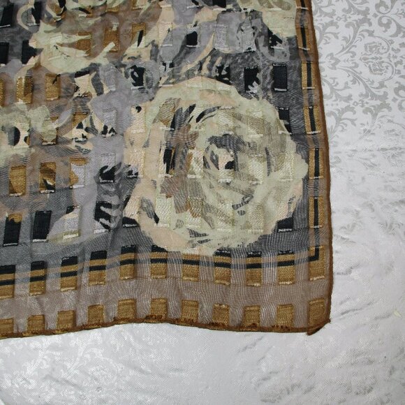 KIM ROGERS Sheer Floral Scarf NWT - Picture 4 of 9